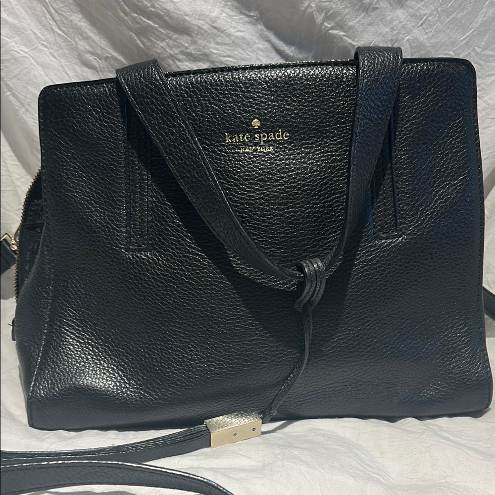 Kate Spade Black Satchel Bag with Structured Design